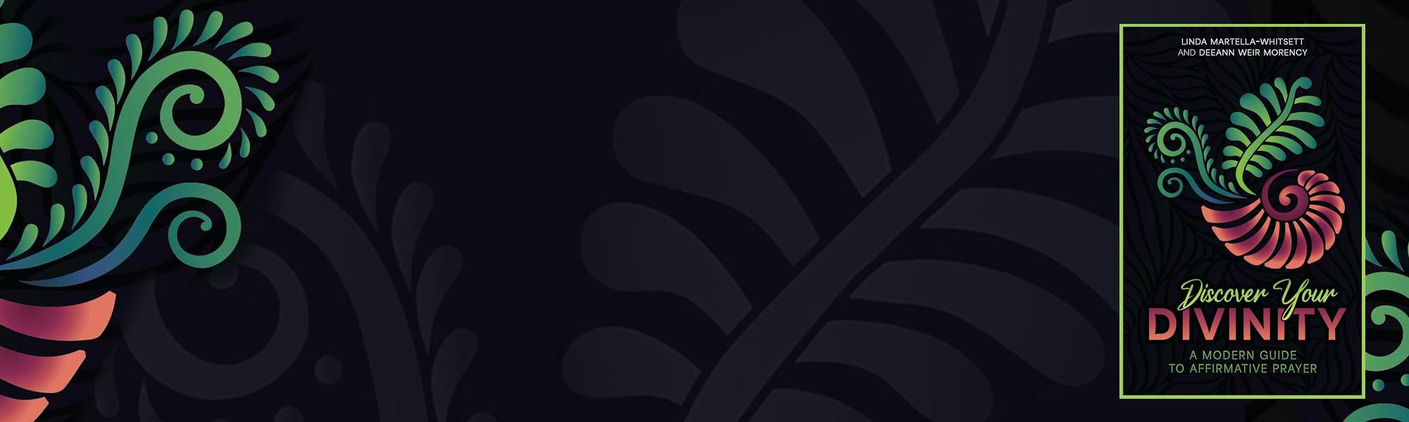 Black background with colorful swirls