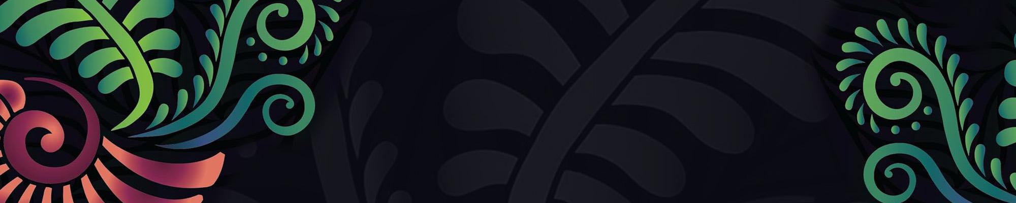 colorful swirls with black background