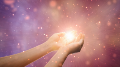 Light in child's hands