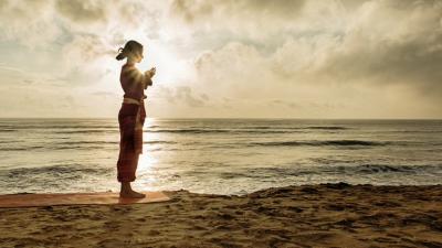 Girl sunshine ocean image